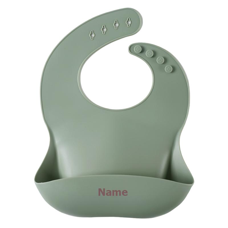 

Silicone Bib Baby Drool Catcher with Free Name Engraving Creative Gifts for Boys and Girls