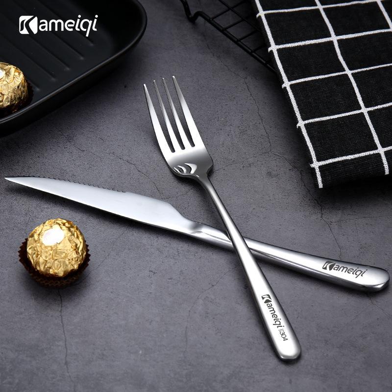 Knife and Fork Stainless Steel Set 304 Western Food Fork Steak Knife Household Two-piece Set Full Set European Steak Knife and Fork