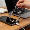 Leopard Print Phone Lanyard Pvc Chain Keychain For Men Women
