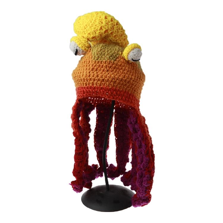 Fun Octopus Knit Gradient Beanie Hat Halloween Costume Cover Cap for Men Women