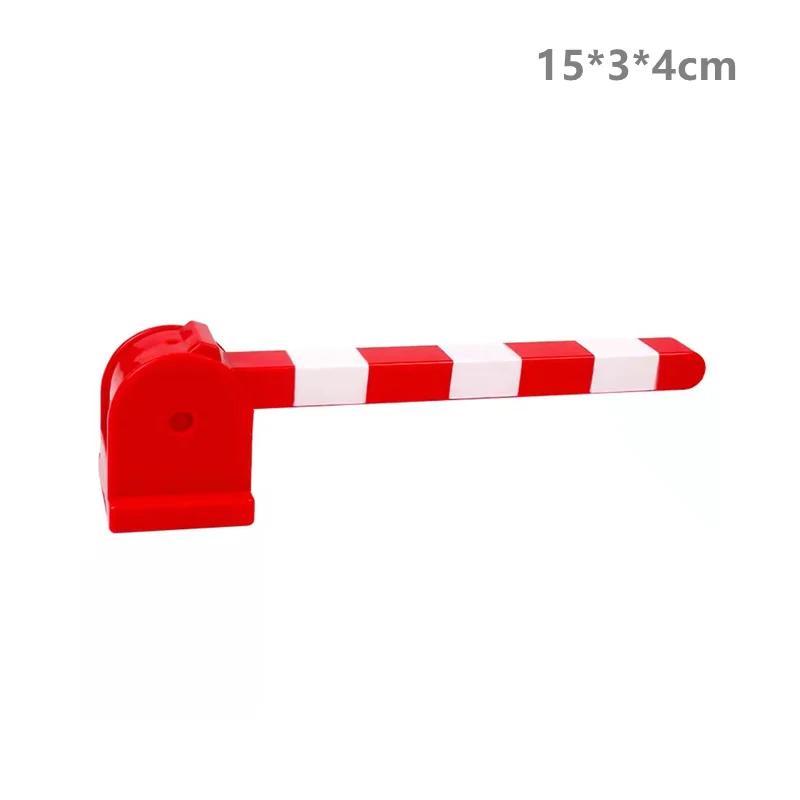 Compatibel Groot Bouwblok Montessori Tandwiel Stad Brandbestrijding Gas Verkeer Station Hek Duplo Assembleer Speelgoed Kinderen Kind Cadeau