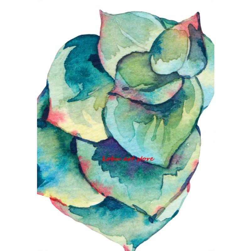 Tropische Palmblatt Blätter Poster Aquarell Botanisch Farn Monstera Druck Leinwand Malerei Wandkunst Bild für Zimmer Heimdekor