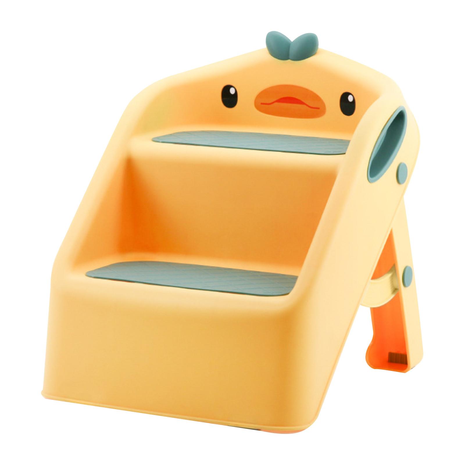 

Стульчик-лестница для малышей, легко складывающийся табурет-лестница для малышей с нескользящей поверхностью и узорами в виде букв алфавита One Size жёлтый