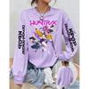 Fashionable Women's Sportswear KPop Demon Hunter Printed Pullover Casual Round Neck Oversized Sweatshirts Women's Clothing