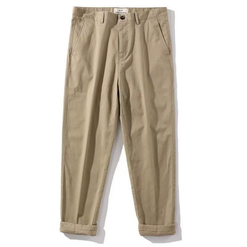 Hot-selling old money style men's nine-point suit pants summer factory straight loose trendy casual pants