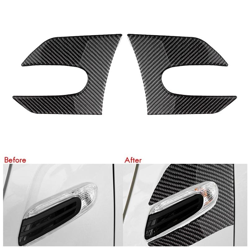 

Углеродное волокно автомобильный боковой указатель поворота, крышка вентиляционного отверстия, накладка на крыло, наклейки, авто наклейки для Mini Cooper коралл красный