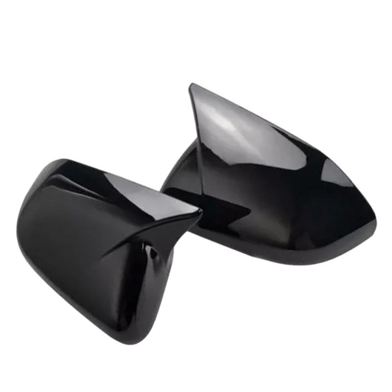 2PCS Carbon Fiber Pattern Mirror Case Black Side Wing Rearview Mirror Cover Trim for Ford Explorer 2024 LHD