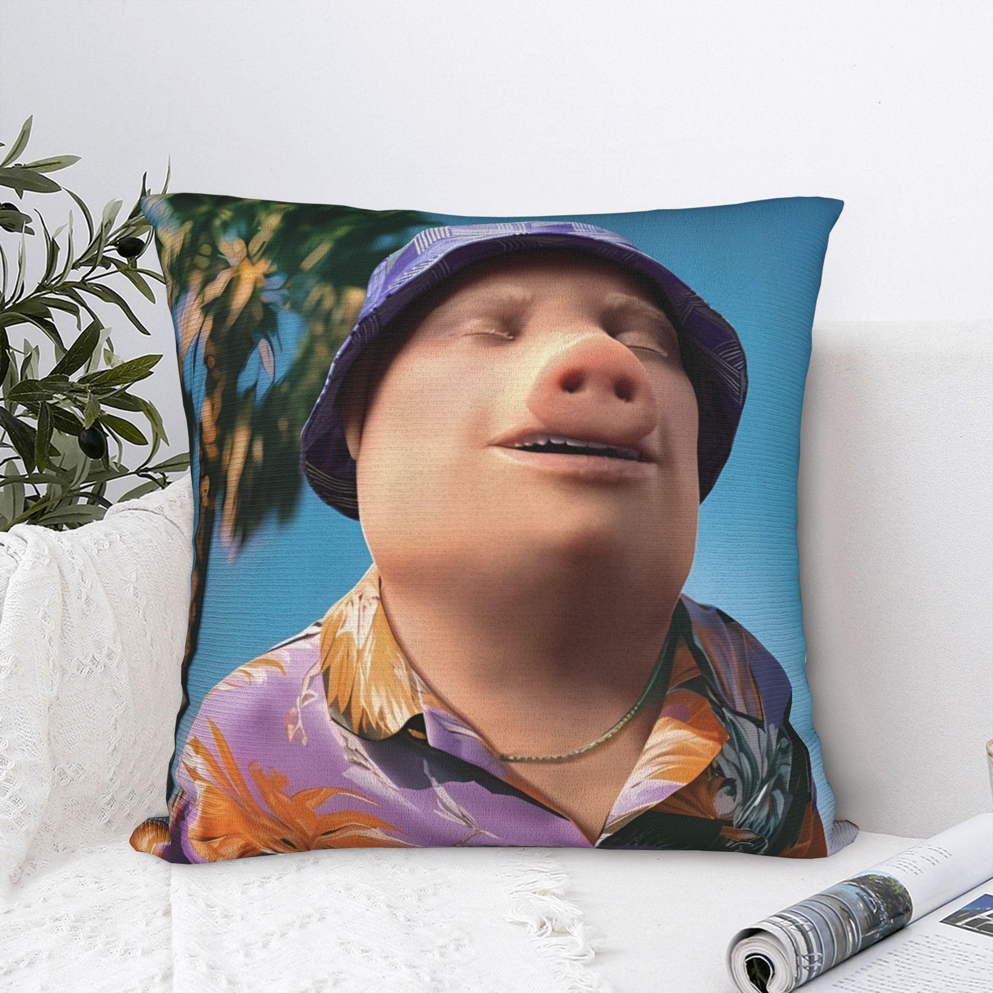 Fine Glasses Unisex Pillow Case John Pork Calling Art Square Pillow Cover For Chair Sofa Home Decor Kawaii Pillowcases