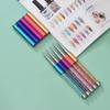 Nail Art Pen Brushes Nail Gel Polish Painting Drawing Line Stripe Flower Design 5Pcs 7/9/11/15/20mm