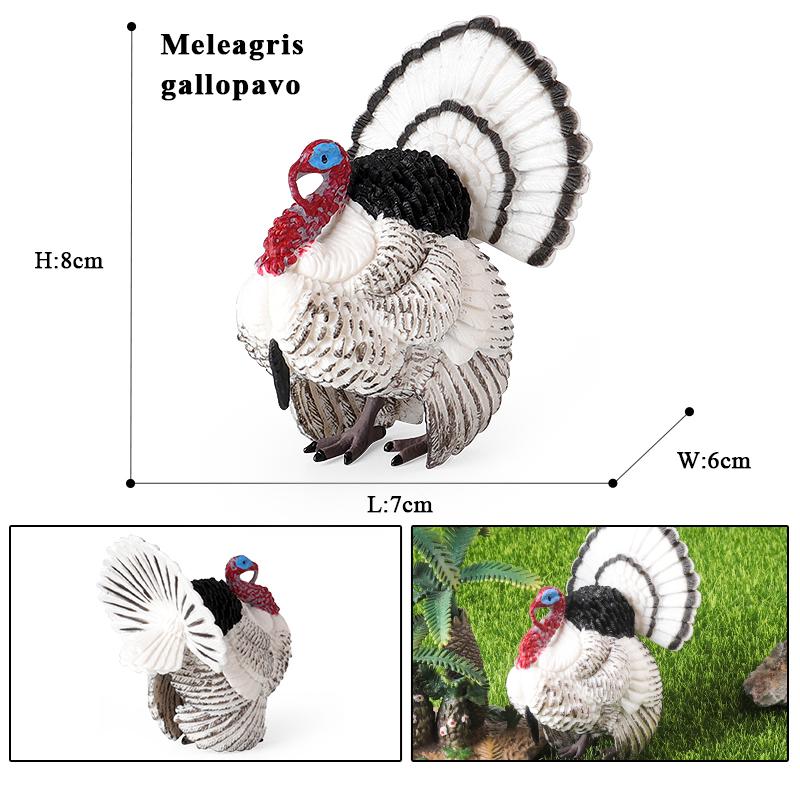 

Oenux Милые животные на ферме Курица Индейка Цыпленок Петух Фигурка Модель Фигурки Птица Миниатюрная Обучающая ПВХ Детская Игрушка
