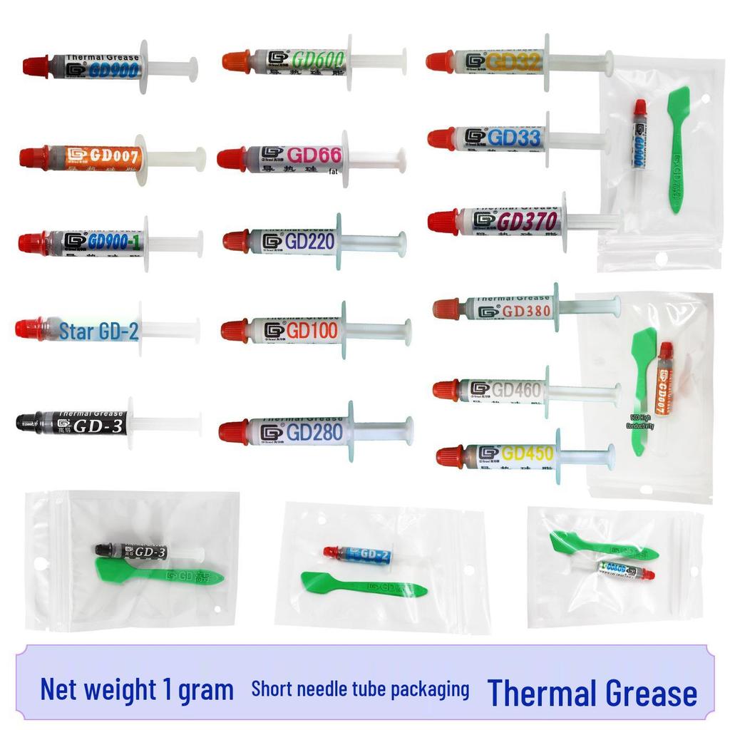 High Thermal Conductivity Silicone Grease GD-3, 1g, Short Needle Tube Packaging
