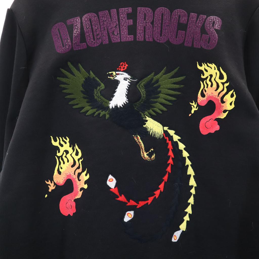 OZONE ROCKS Made In Japan Back Stab_ High Neck Zip Jacket S Back Brushed Women Used