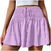 Dames Short Zomer Casual Effen Kleur Sportshort Dames Geplooide Elastische Hoge Taille Slim Fit Strandshort Dameskleding