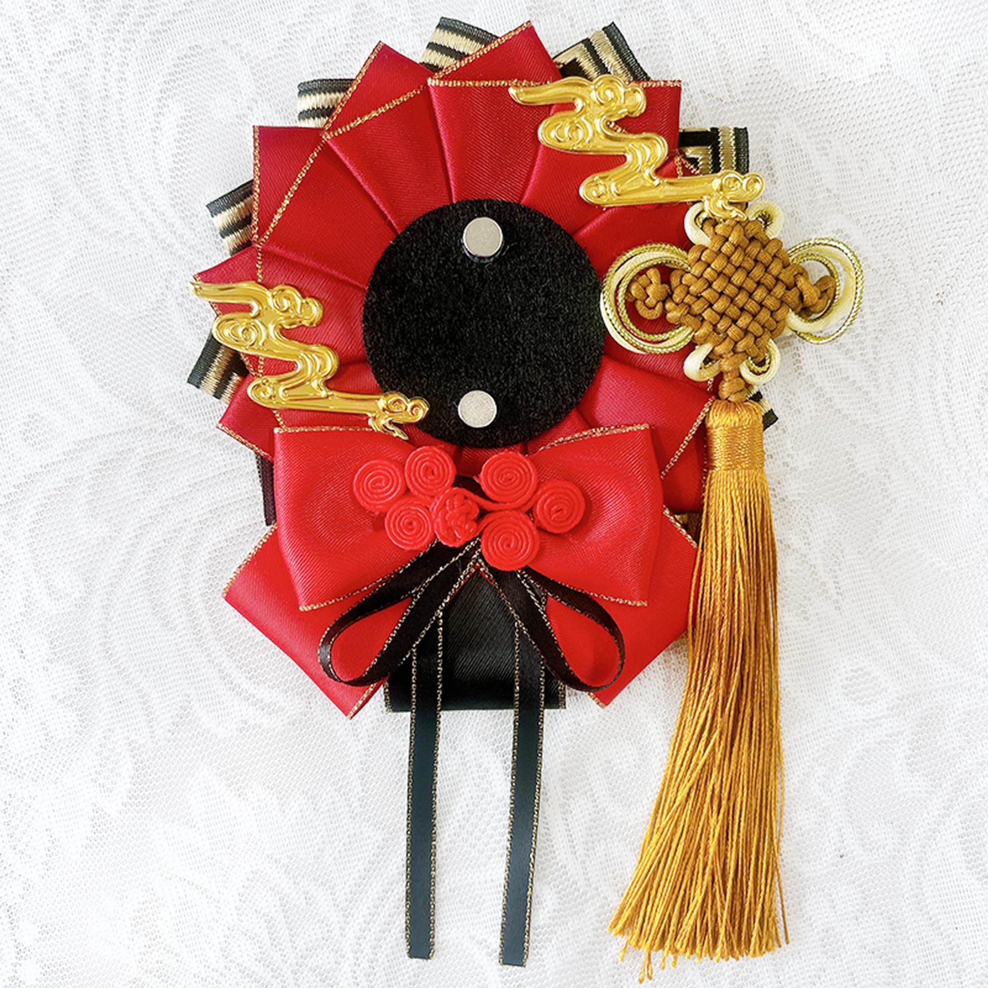 China Rosette, Rosette for Can Badges, Ita Bag, Handmade Ribbon, Ita Bag Decoration, Can Badge, Ita Bag Rosette, ButterflyFlower Decoration, 56, 57,