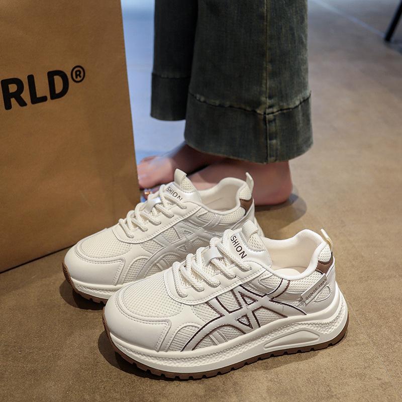 Casual feet little dad shoes women's spring new thick-soled versatile breathable Forrest Gump shoes lightweight casual sports shoes