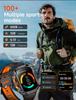 New Military Outdoor GPS Smart Watch Men LED Flashlight Compas Bluetooth Call 2.01" Screen 5ATM Waterproof Sports Smartwatch