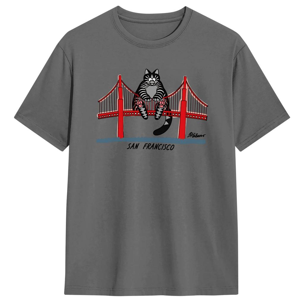 Proiectul Hail Mary Ryan Gosling B Kliban Pisică Podul San Francisco Timp Liber Bumbac Tricou Mânecă Scurtă Tricouri Gât Rotund Îmbrăcăminte