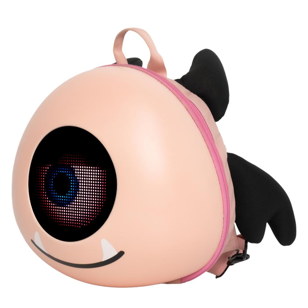 LED Backpack Eye Backpack DIY APP Control for Outdoor Riding Hiking Travel Cute Lightweight for Girls and Kids Yellow