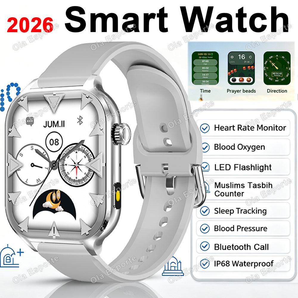2026 New Muslim Smart Watch Heart Rate Sleep Health Monitor Rosary Pilgrimage Smartwatch Multiple Sports Modes Waterproof H10 2