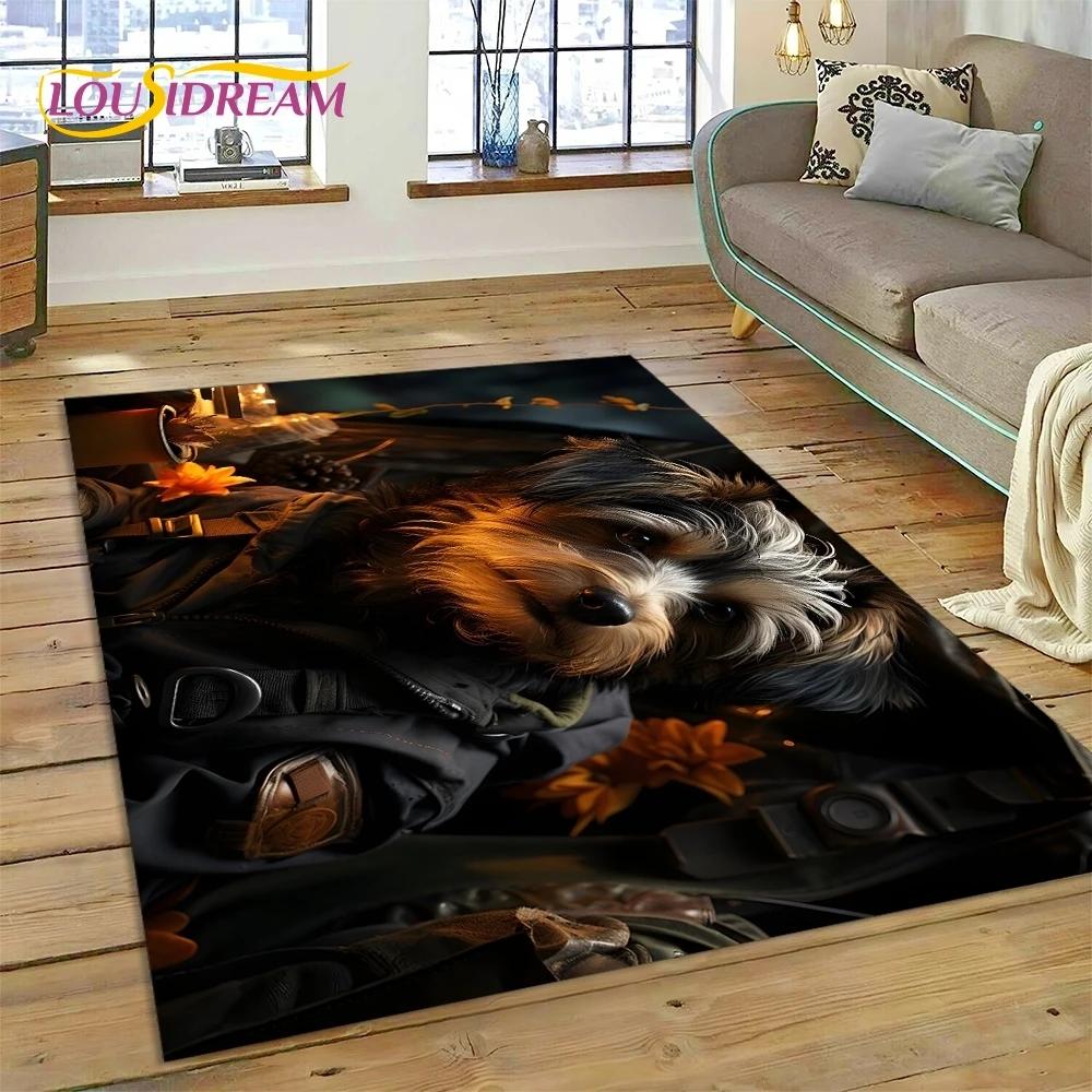 3D-Teppich mit süßem Hund, Samojede, Chihuahua, Husky, Koki, Cartoon-Teppich für Wohnzimmer, Schlafzimmer, Heimdekoration, rutschfest, für Sofa, Fußmatte, Geschenk