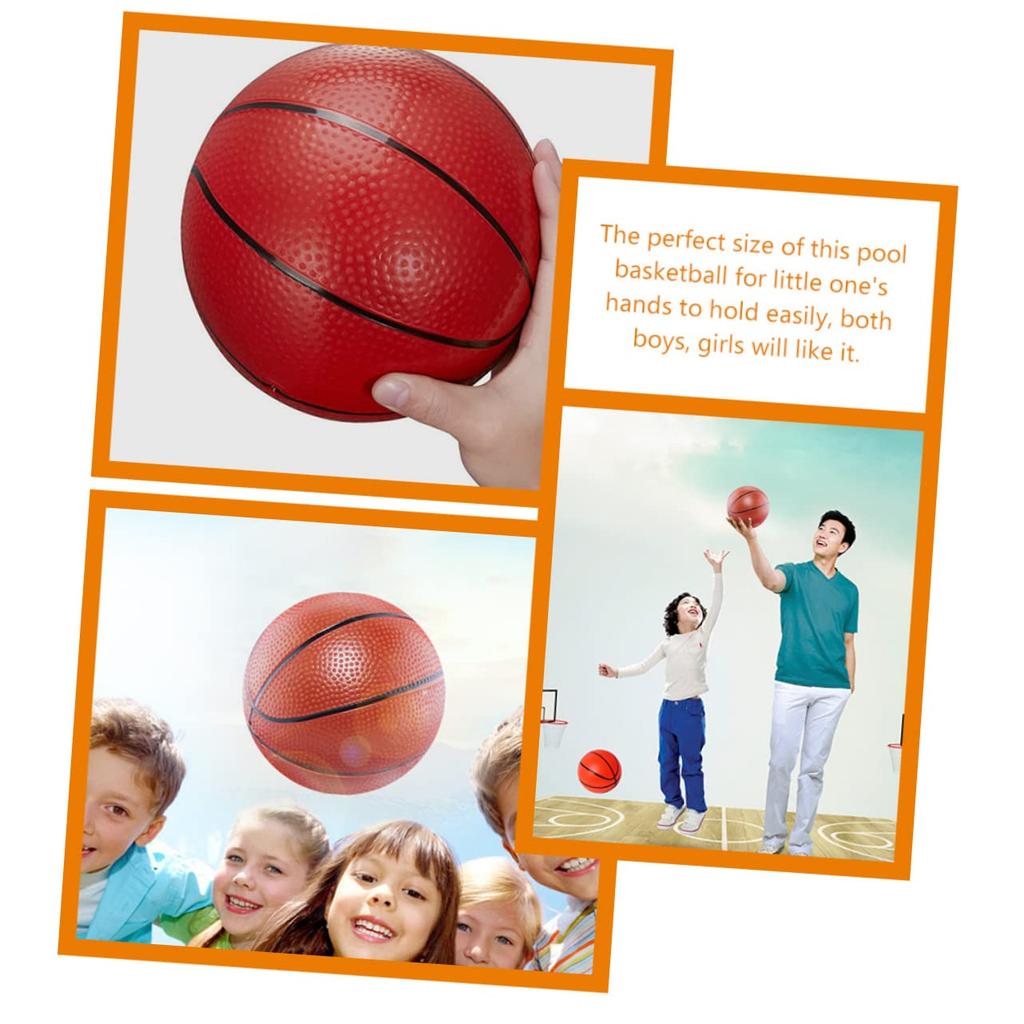 KOMBIUDA 1 Set Mini-Basketball, Standard-Basketball, Mini-Gummi-Basketball, Pool-Basketball, Sportspiel-Basketball, Sportball für Kinder