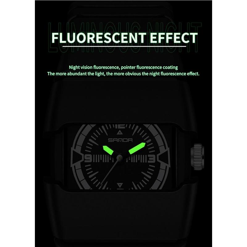 SANDA Cool Watch For Men Creative Style Alien Design Waterproof Luminous Quartz Watches Male Sports Wristwatch