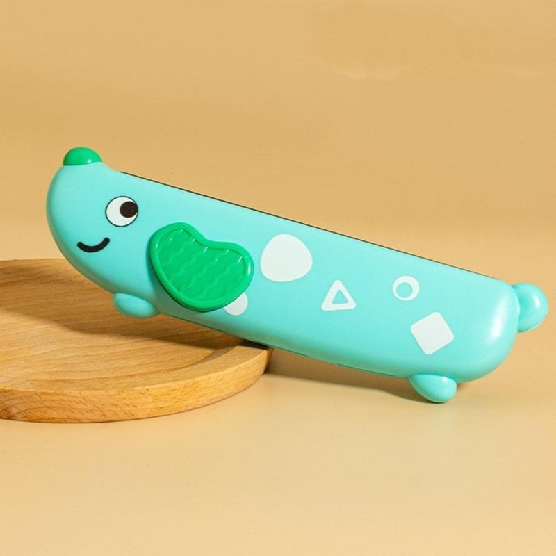 Washable 16 Hole Harmonica Toy For Children Musical Educational Toy With Cartoon Design Enhances Breath Control Skill