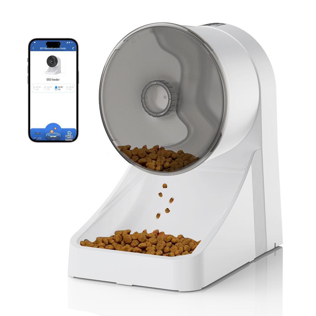 2026 Smart Pet Feeder: Automatic Food Dispenser for Cats & Dogs with Mobile Remote Control for Timed Feeding.