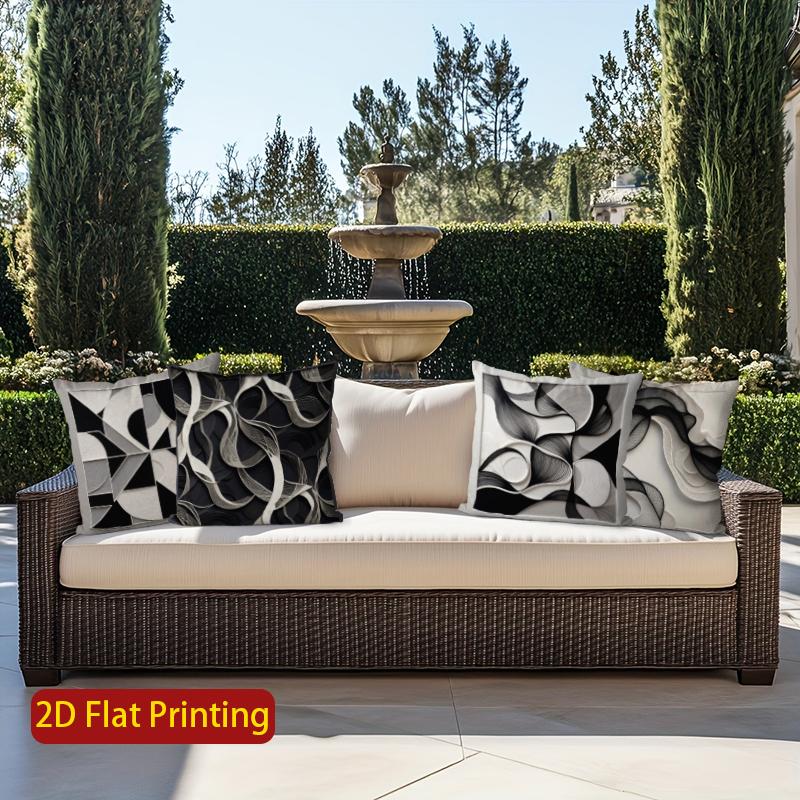 2D Modern Abstract Pattern Digital Print Pillow Covers Pattern Cushion Cover Suitable For Sofa Bedroom Car Pillow Cover