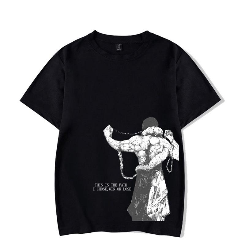 Vintage Washed Anime Print Men’s Harajuku T-Shirt