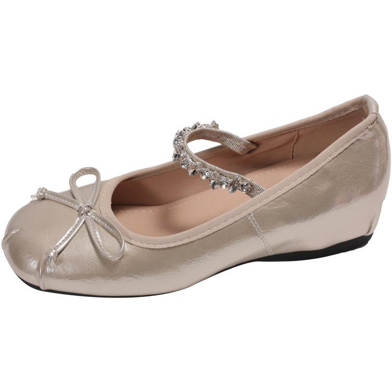 Retro skirt with flat bottom inner height increase shallow mouth single shoes women's 2025 new summer fairy style versatile Mary Jane shoes