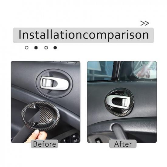 Carbon Fiber ABS Inner Door Bowl Cover Trim For Mitsubishi Eclipse 2006-2011 US