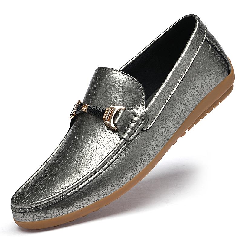Fashion Male Comfortable Wedding Shoes Man Breathable Flat High Quality Men's Loafer Shoes Genuine Leather Shoes Slip-on Business Shoe