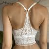 Sexy Lace Bralette Tube Tops Bandeau Summer Women Lace Bra Comfy Tanks Y Back Crop Top Girl Underwear Wire Free Padded Camisole