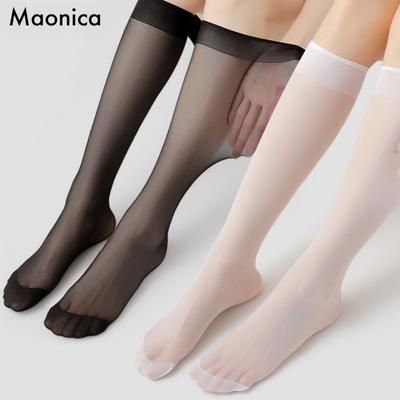 Damen Transparente Wadenstrümpfe Hautfarbene Socken Damen Ultradünne Mid-Tube Strümpfe Sommerstrümpfe