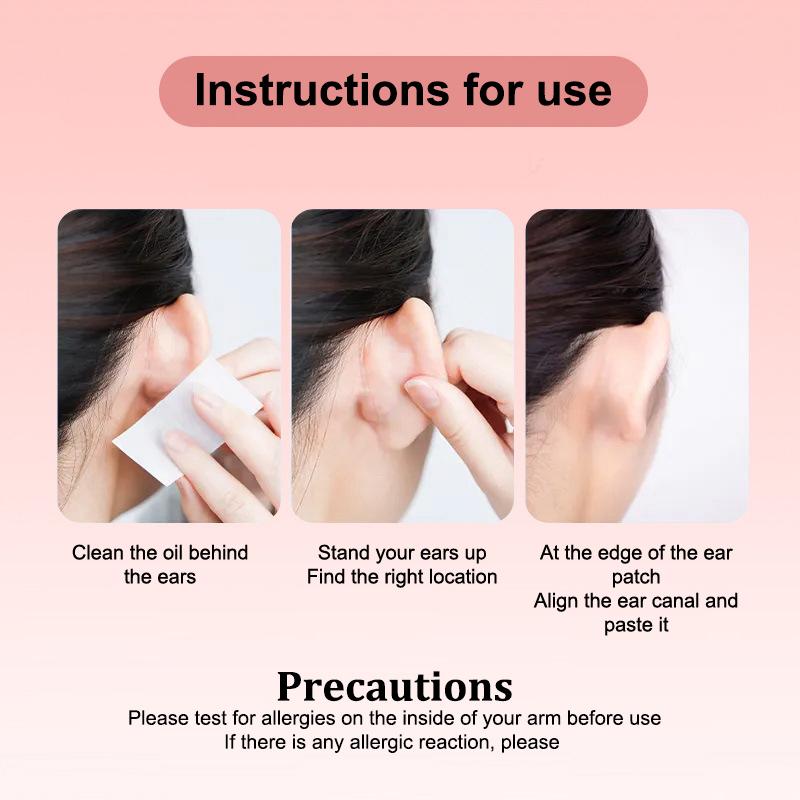 24/72Patches Elf Ear Support Stickers Invisible Ear Corrector Silicone Earlobe Support Patches V-Face Stickers