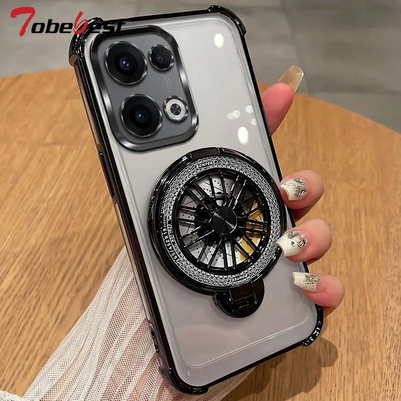 Gyro phone holder Case For OPPO Reno 13 Pro 13F fundas Clear Shockproof Plating Phone Cover