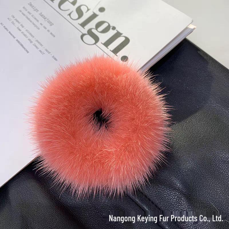 Korean Mink Fur Hair Tie: Cute & Plush High-End Hair Accessory for Women