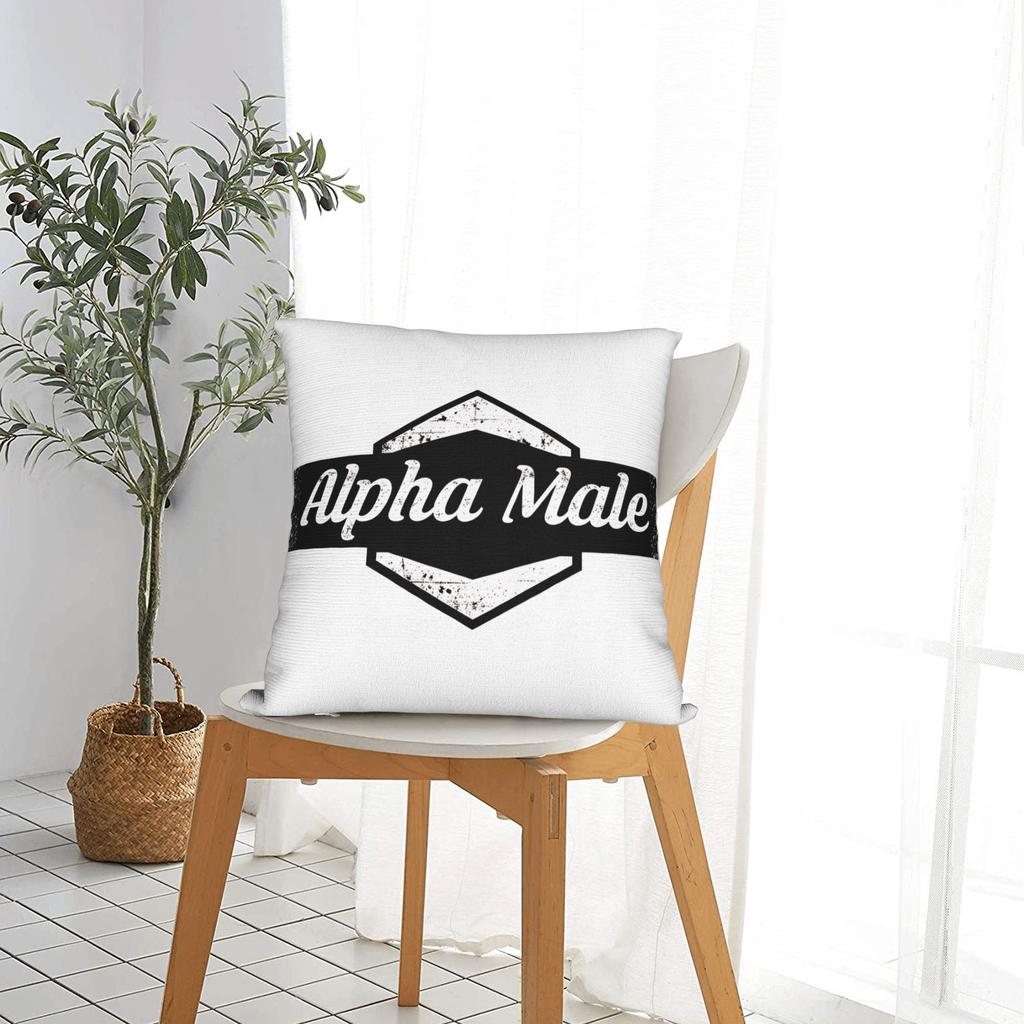 Alpha Male Symbol Design Pillow Cover Comfy Cushion Cover Kawaii Pillow Case For Sofa Home Decoration