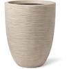 CAPI EUROPE Elegant Low Vase WASTE RIB NL - 46x58 Cm - Beige Terrazzo