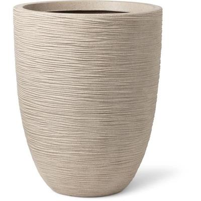CAPI EUROPE Elegantní nízká váza WASTE RIB NL - 46x58 cm - Béžové terazzo