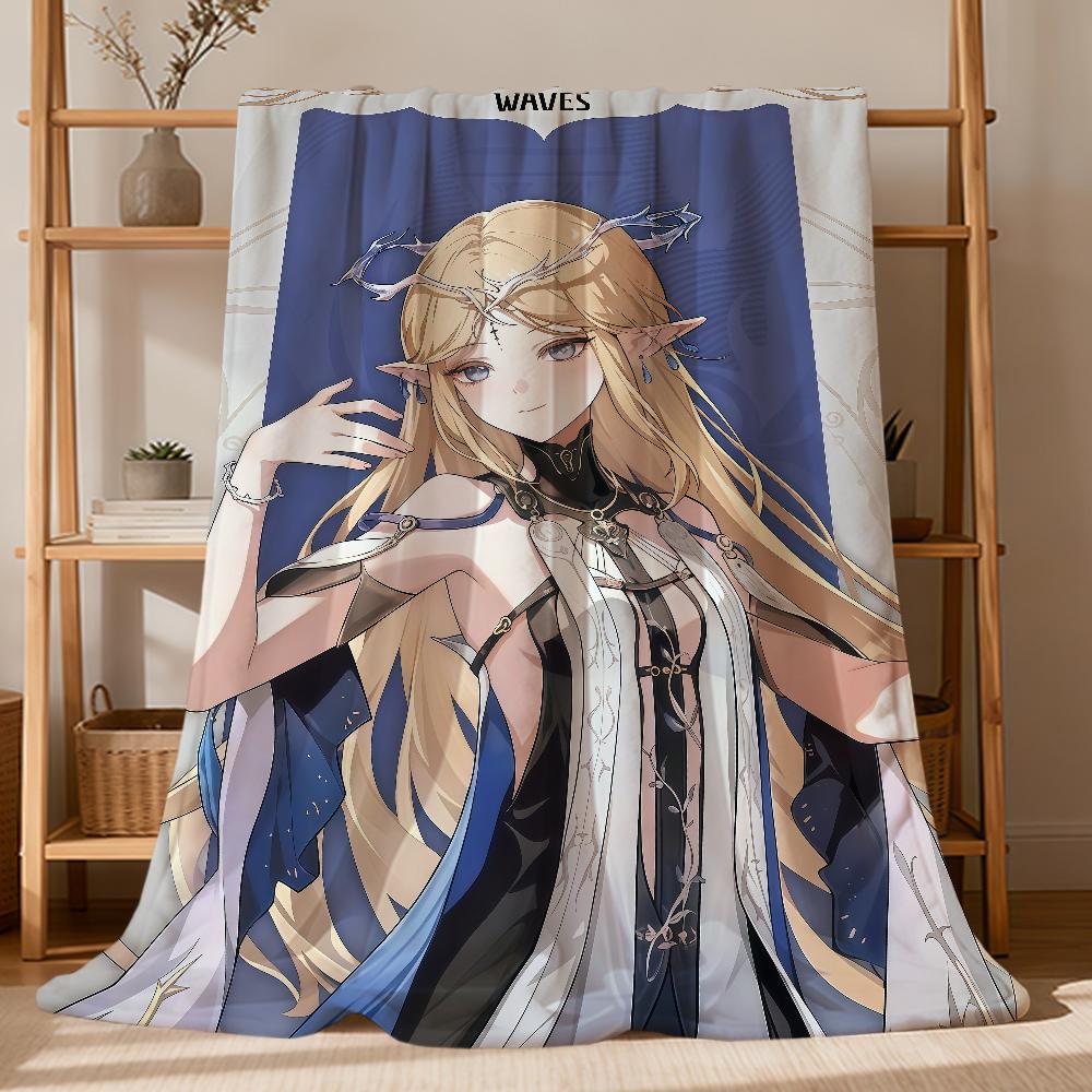 game Wuthering Waves Cartethyia Flannel soft warm plush blanket for sofa living room pet hogar bedroom gift home Car portable