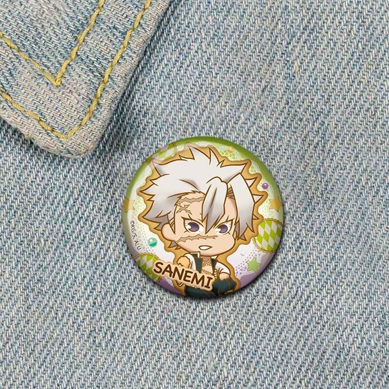 Japanische Anime Manga Dämon Slayer Emaille Pins Abzeichen Cartoon Cosplay Brosche Rucksack Tasche Kunst Dekoration Schmuck Zubehör Geschenke