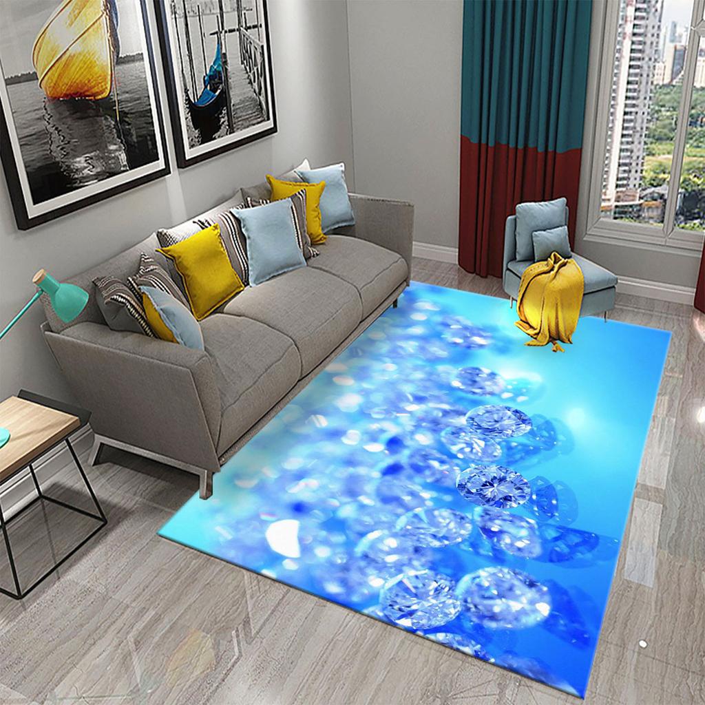 Living room balcony bedroom floor mat soft children's room rug casual rug bathroom non-slip rug sparkling diamond rug