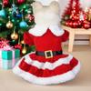 Soft Santa Claus Dog Skirt Breathable Pet Christmas Costume Comfortable Dog Winter Clothes  Autumn
