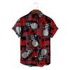 Camicia da uomo alla moda Top Nuova Multicolore Personalizzata Stampa Teschio 3D Manica Corta