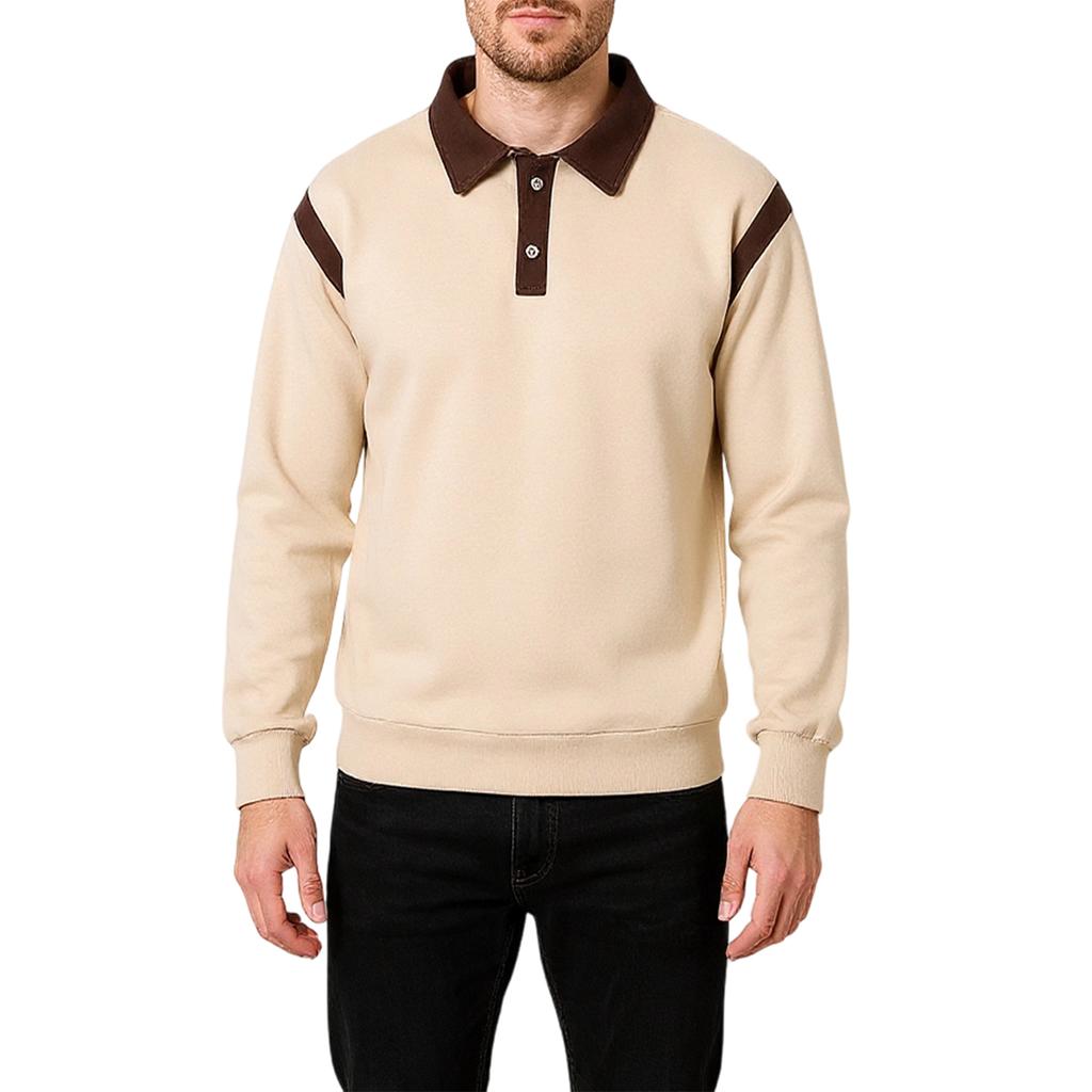 Men's   And  Women's  Versatile  Leisure  Loose  Flip Collar  Shirt  Long Sleeves  Upper Garment