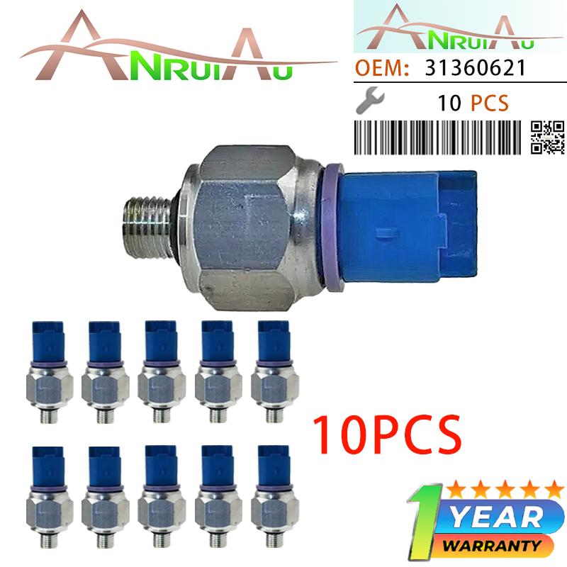 Pressure Sensor Booster Pump Tubing Pressure Sensor 10Pcs For Volvo XC60 V60 V70 S80 2010-2014 2010-2015 2011-2014 31360621