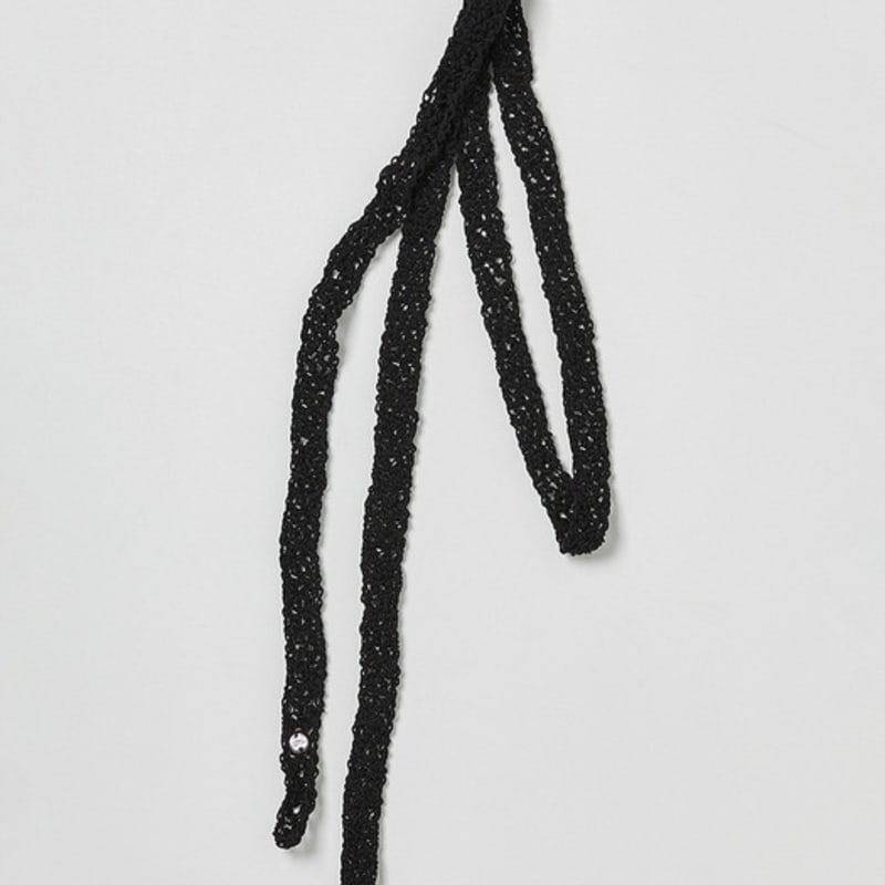 NOTHINGEVERYTHING KNITTED SCARF IN BLACK