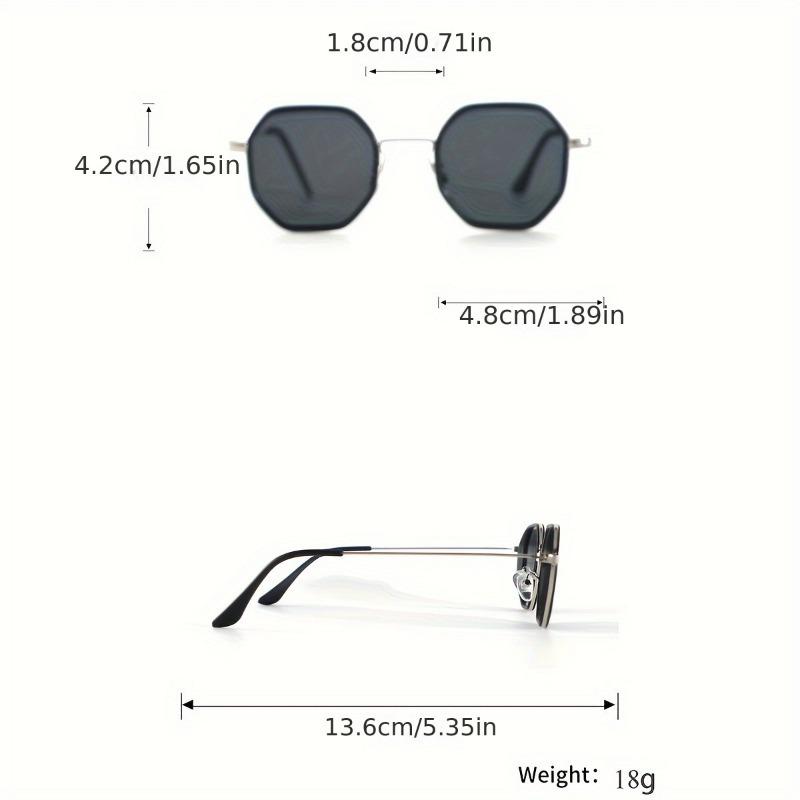 Geometric Polygon Metal Sunglasses for Men - Casual Retro Classic Elegant Simplistic Fashion Eyewear Outdoor Fishing,Vacation, & Driving
